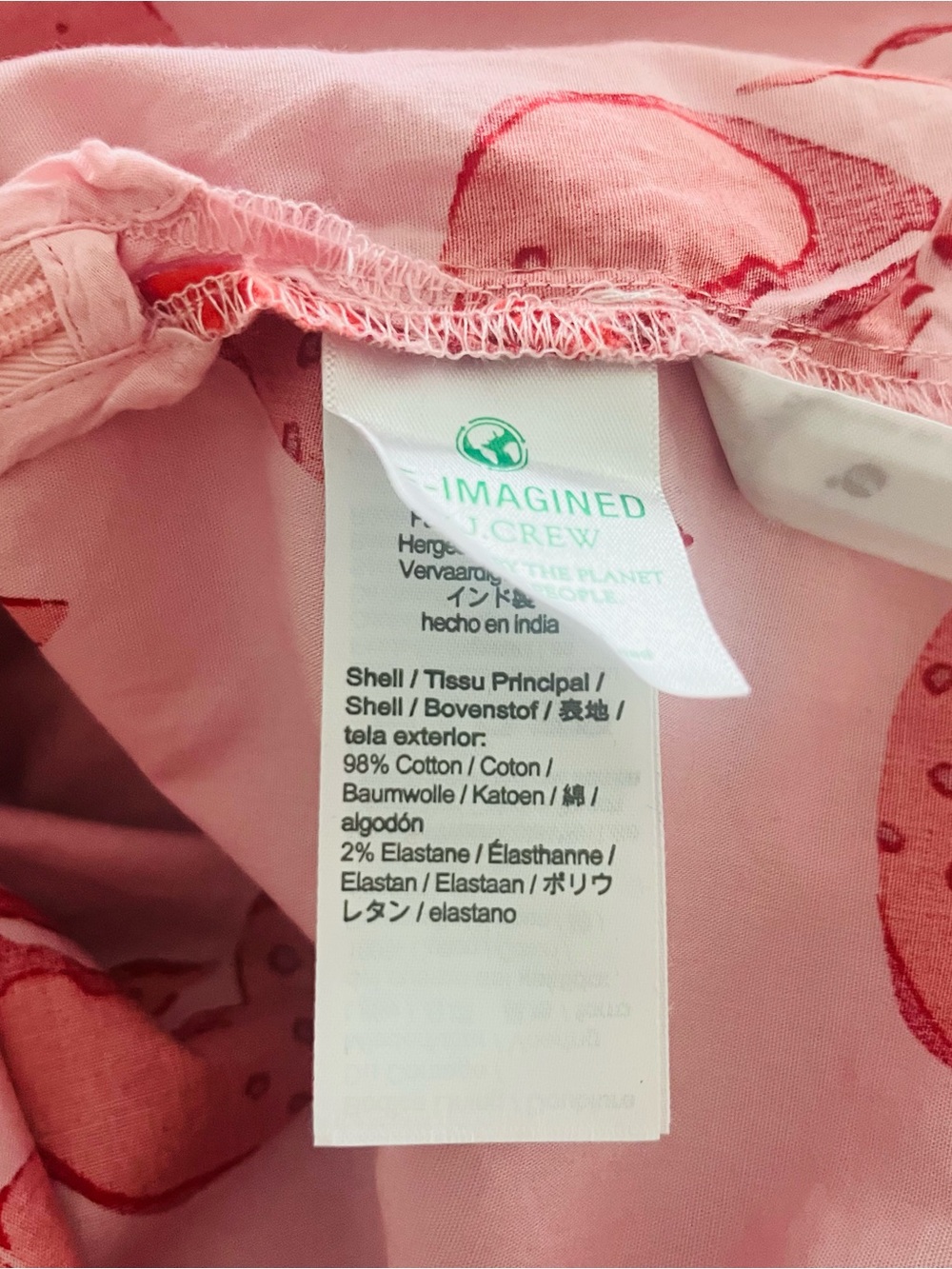 J.Crew Red Crab Lobster Starfish Design Tie-Back Strappy Summer Pink Top Size 14 - Picture 3 of 15